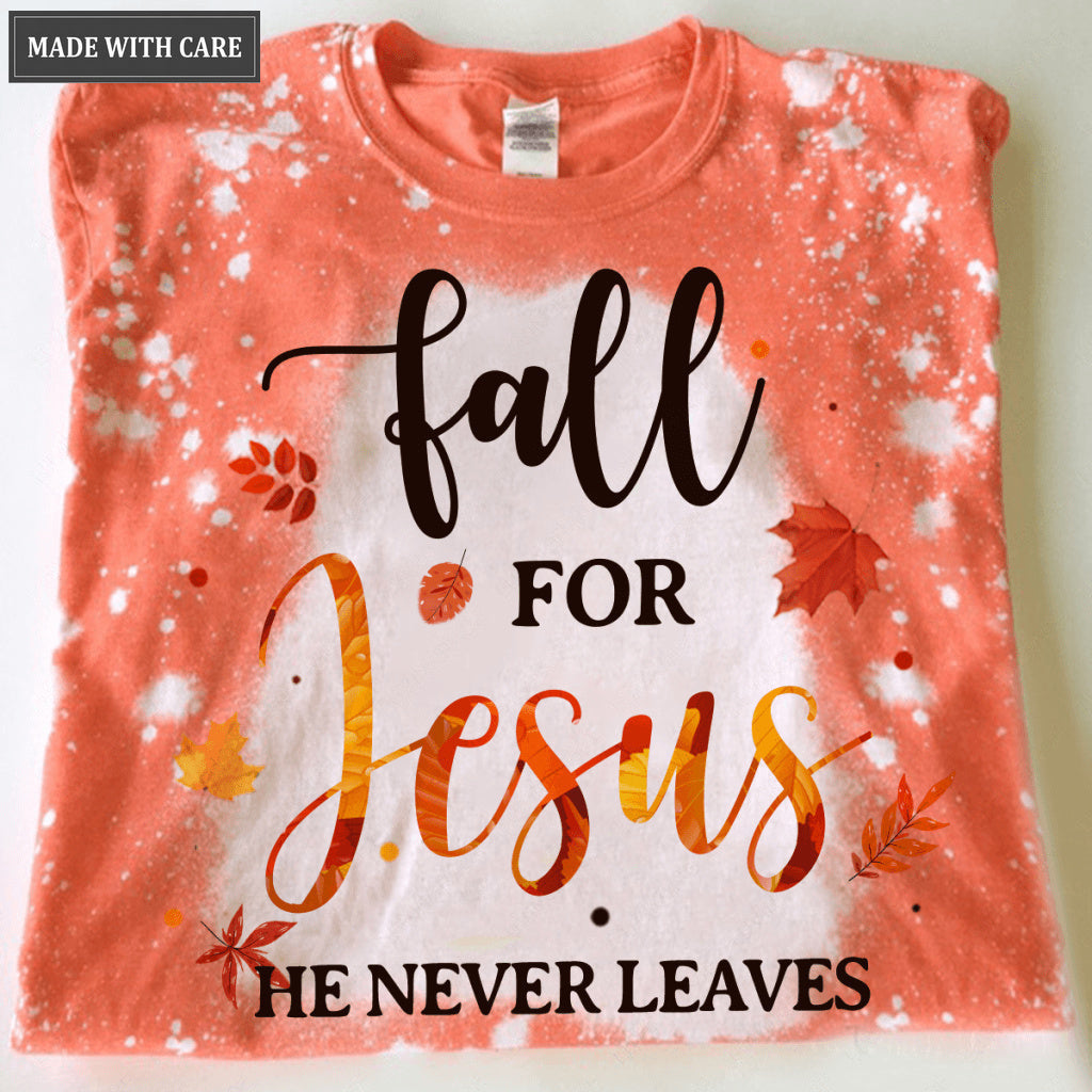 Bleached Shirt For Sublimation Fall For Jesus