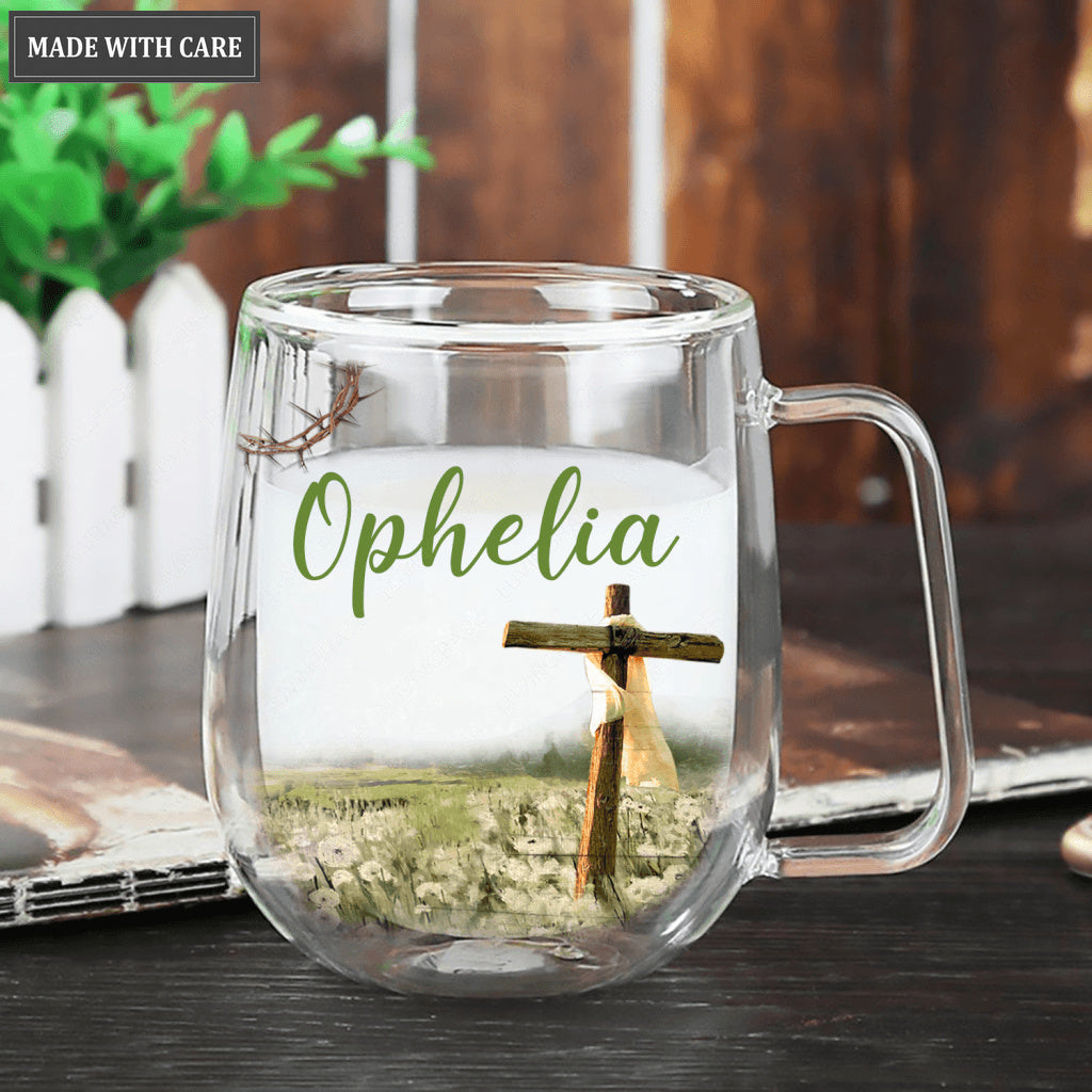 I Still Believe In Amazing Grace Personalized Doubled-Wall Glass Mug