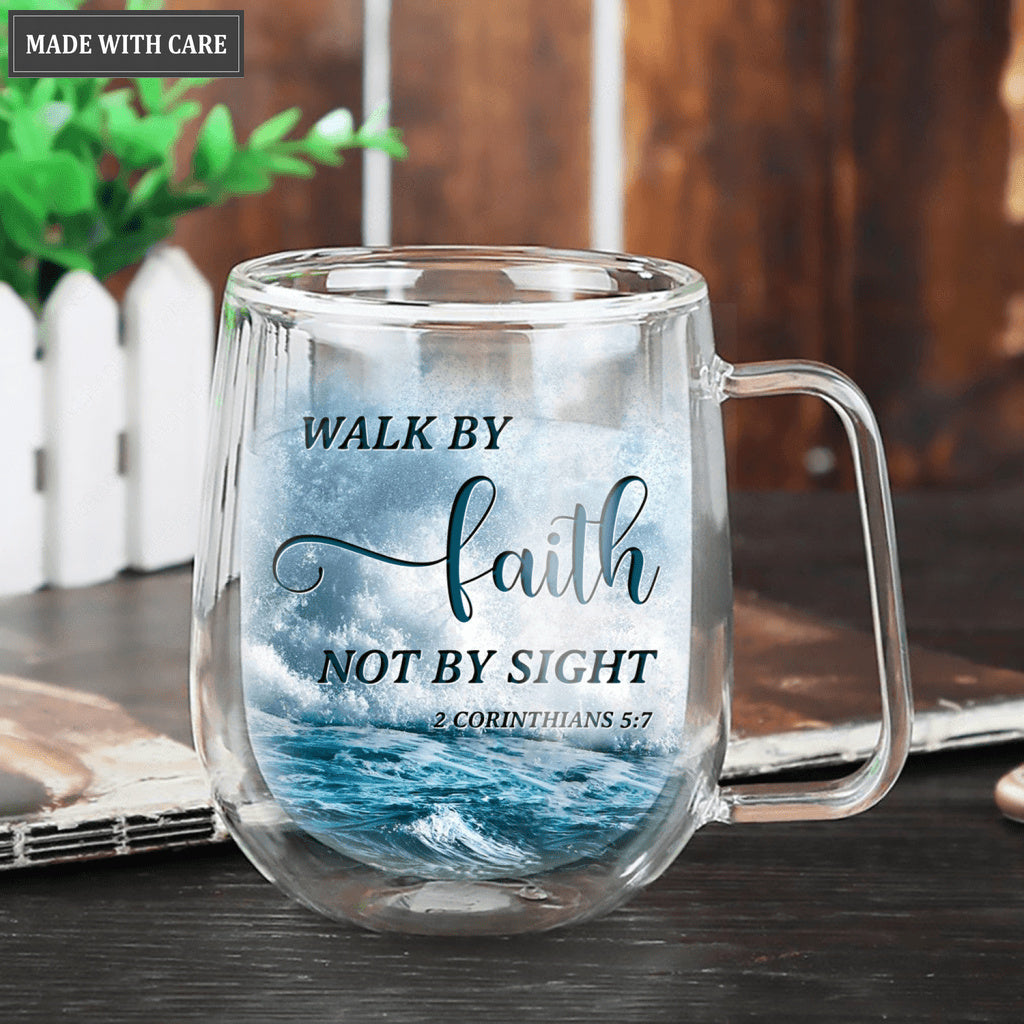 Jesus Walking On The Water Doubled-Wall Glass Mug