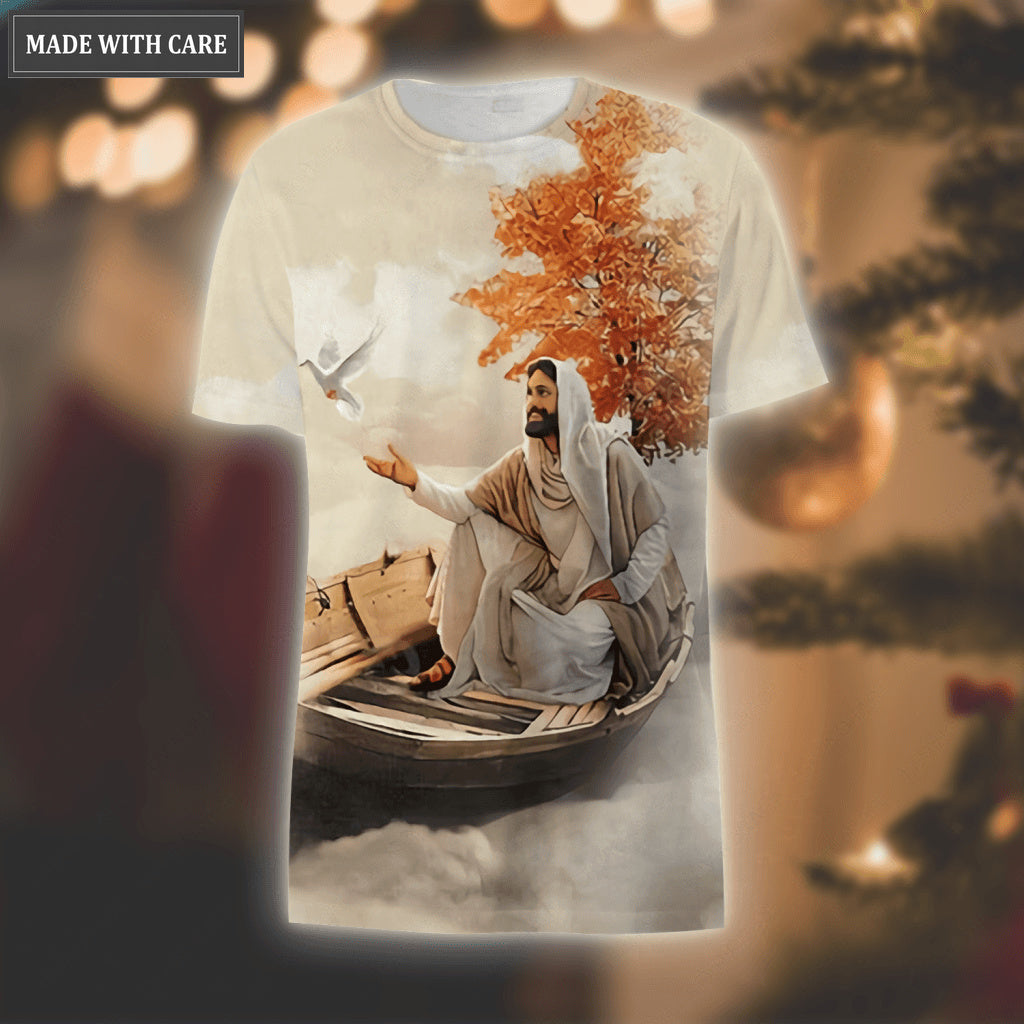 Elegant Jesus Dove Trust In God Hoodie
