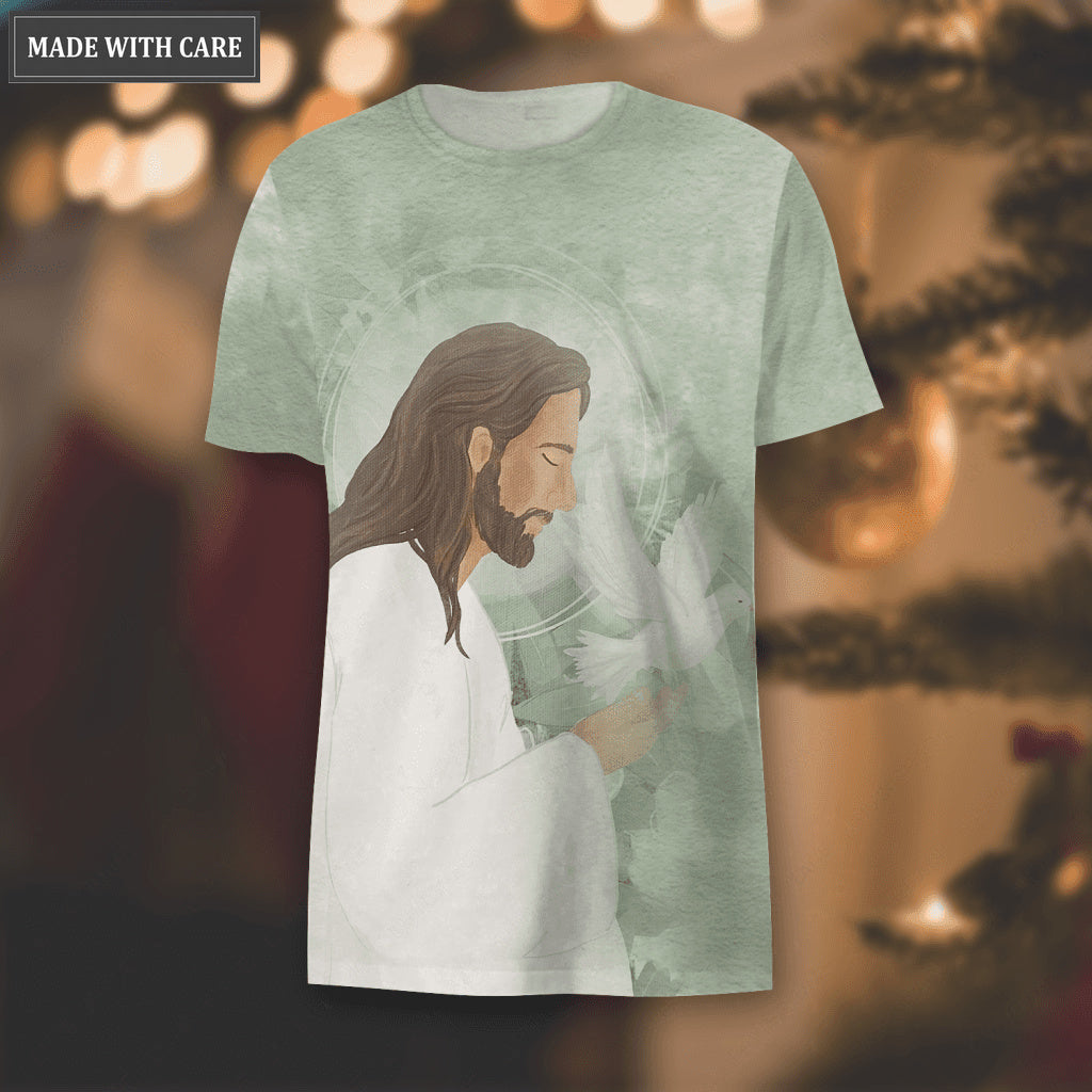 Green Butterfly Jesus Dove Trust In God Hoodie