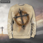Jesus Cross Crown Of Thorns Faith Over Fear Hoodie