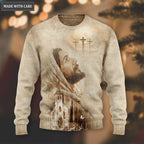 Jesus Light Of Cross Just Have Faith Wool Sweatshirt