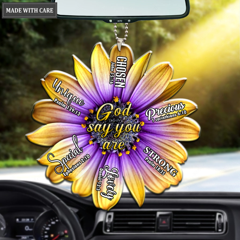 Gold Daisy God Says You Are Ornament