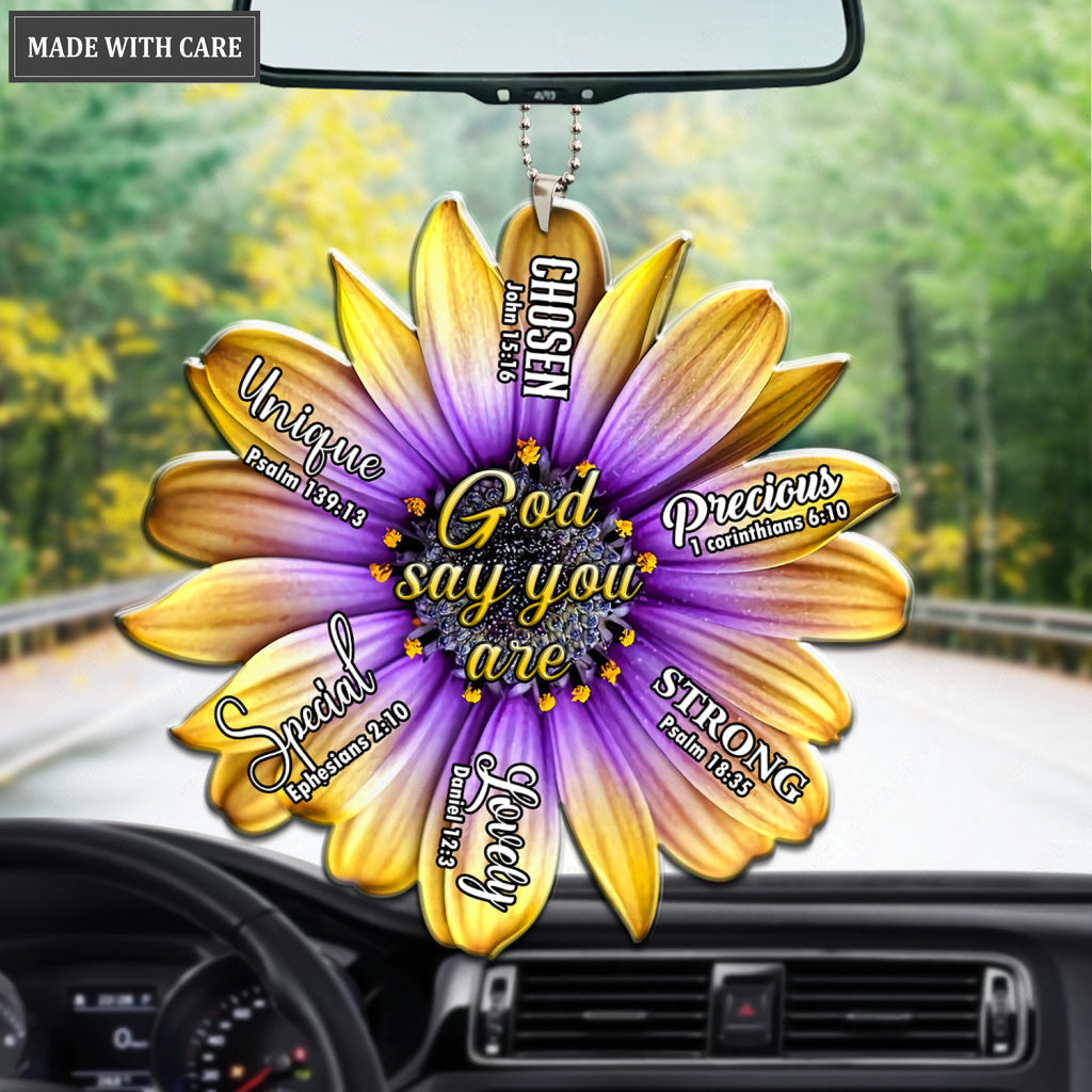 Gold Daisy God Says You Are Ornament