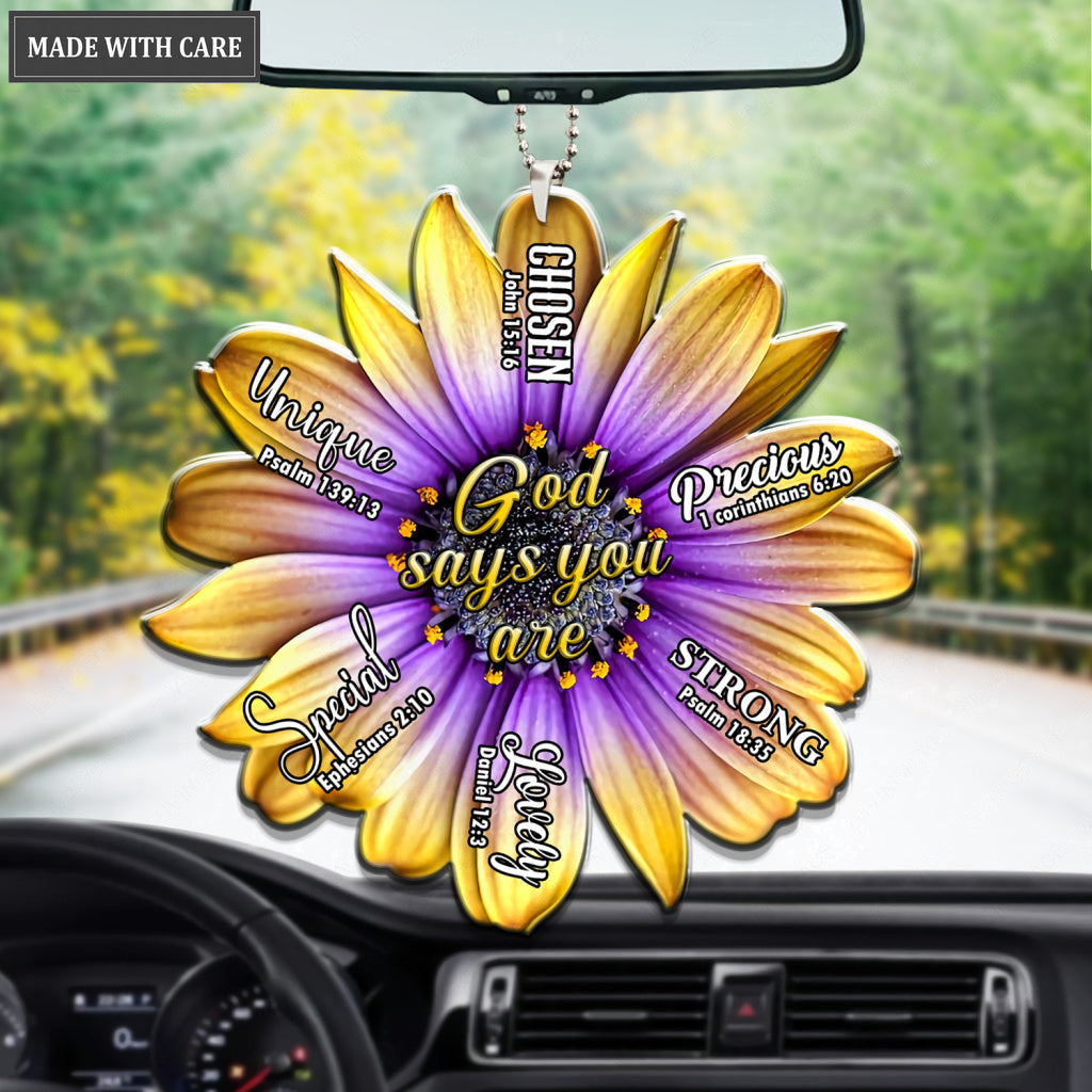 Gold Daisy God Says You Are Ornament