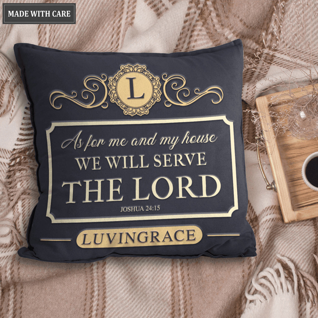 Elegant Vintage As For Me And My House Personalized Pillow