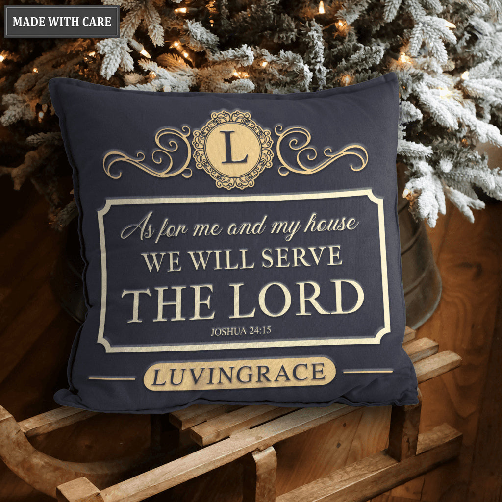 Elegant Vintage As For Me And My House Personalized Pillow