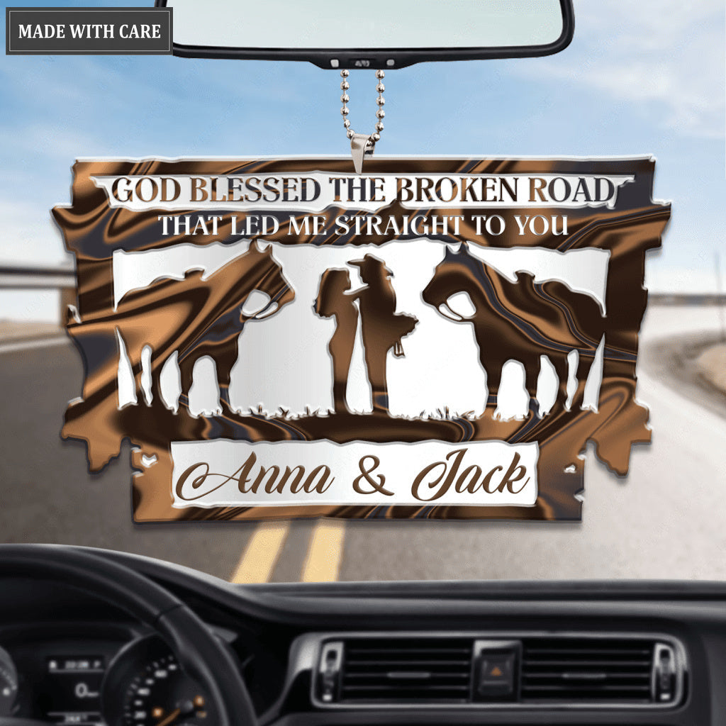 Horse Love God Blessed Personalized Ornament