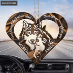 Wolf Heart God Blessed Personalized Ornament