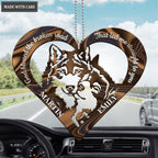 Wolf Heart God Blessed Personalized Ornament
