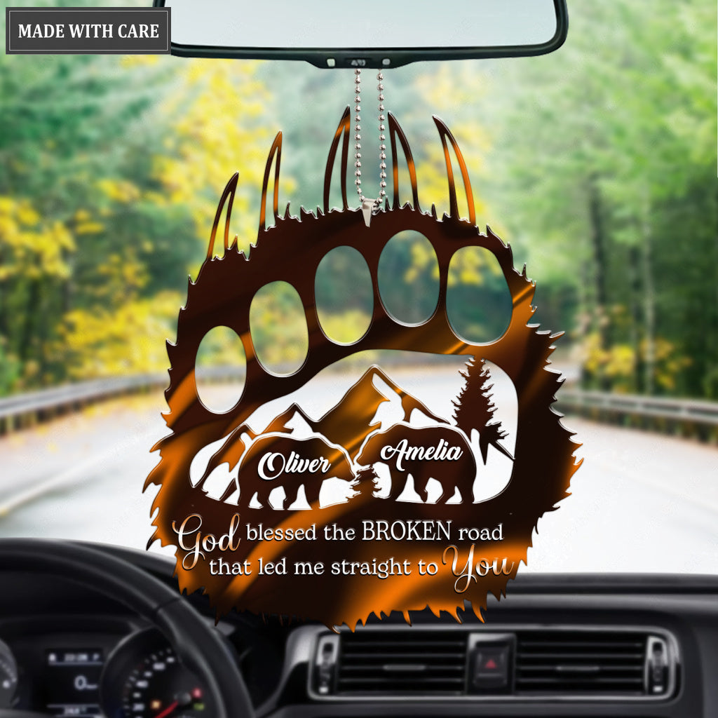 Bear Paw God Blessed Personalized Ornament