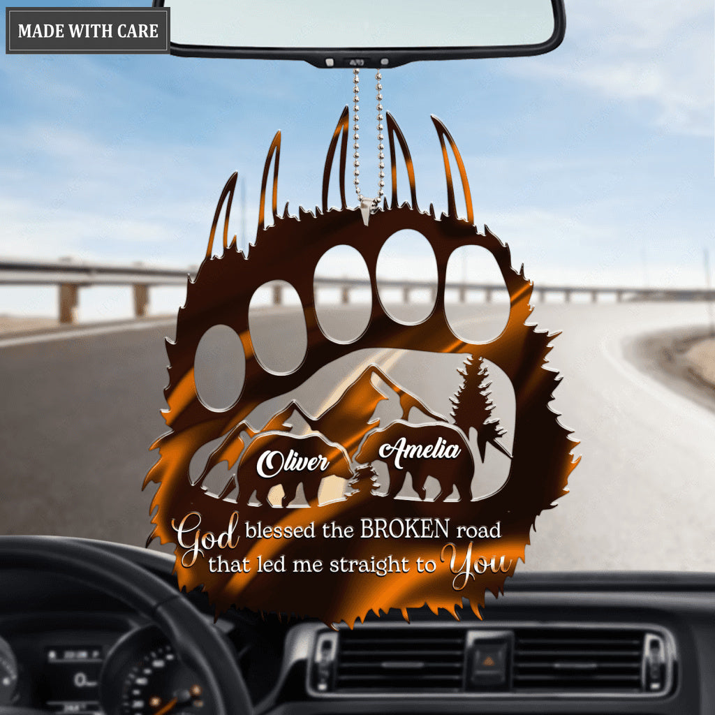 Bear Paw God Blessed Personalized Ornament