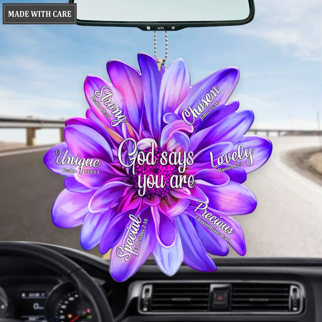 Flower In Purple God Says You Are Ornament