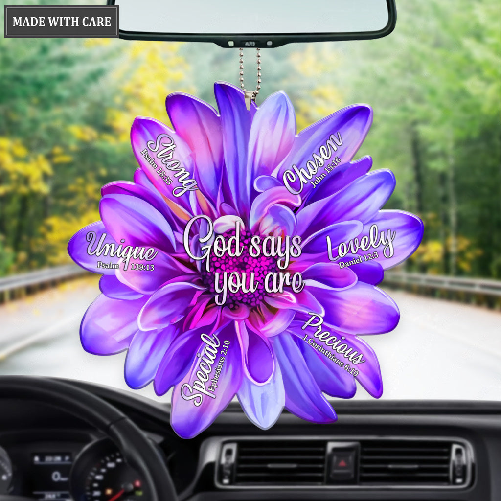 Flower In Purple God Says You Are Ornament