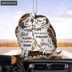 Hologram Owl Couple God Blessed Personalized Ornament