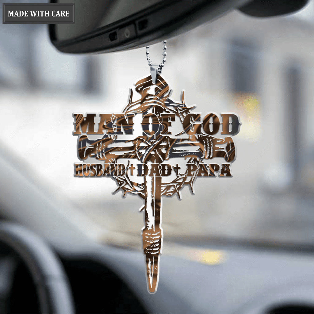 Man Of God Husband Dad Papa Ornament