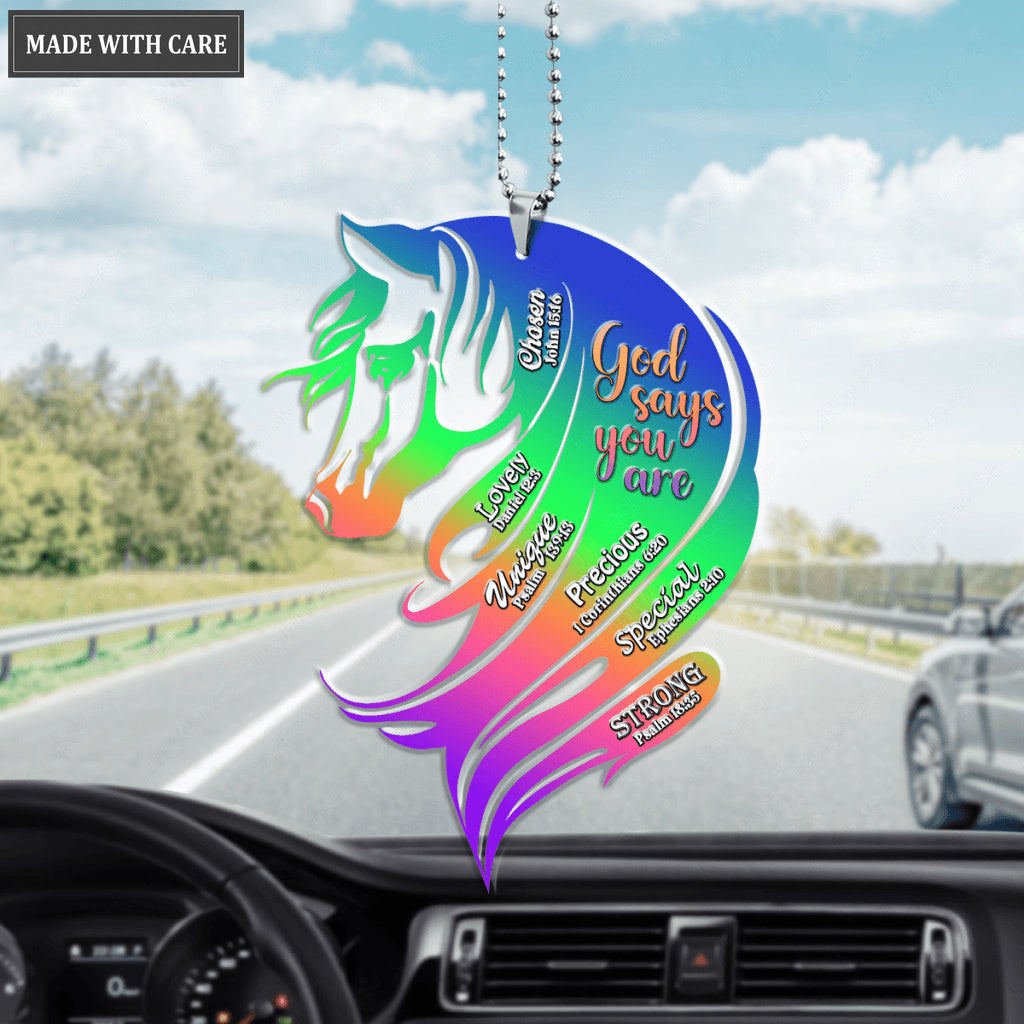 Rainbow Horse God Says You Are Ornament