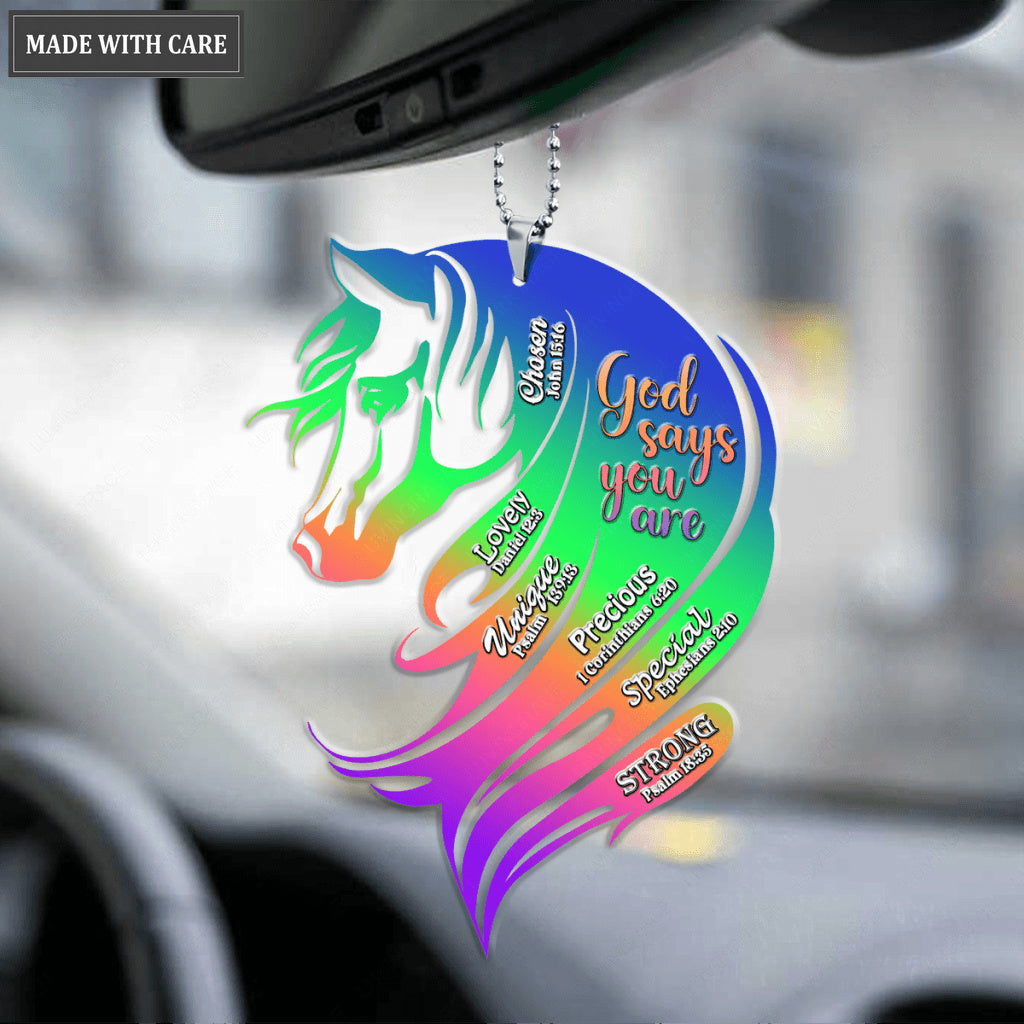 Rainbow Horse God Says You Are Ornament