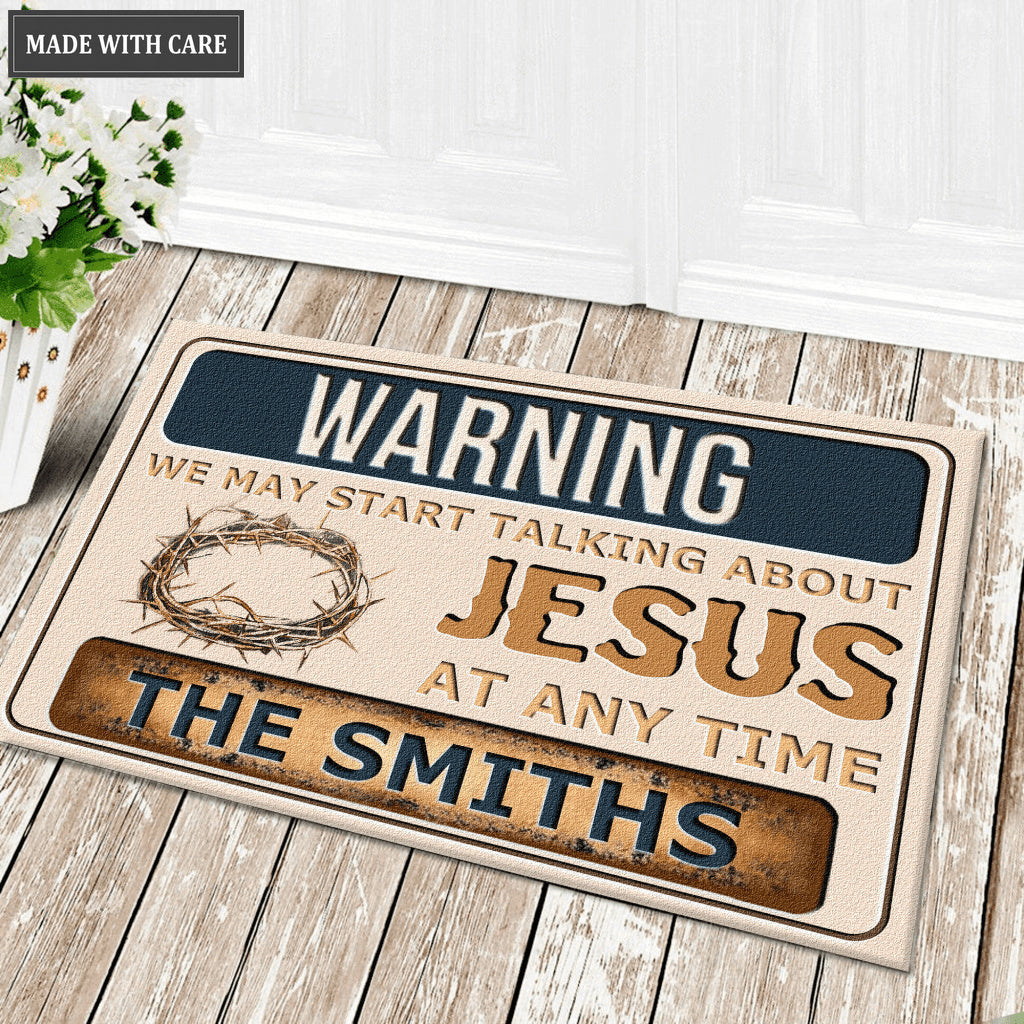 Warning We May Start Talking Personalized Doormat