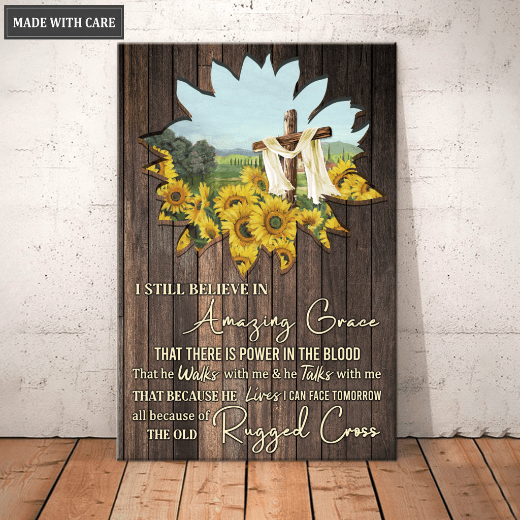 Sunflower Field Amazing Grace Wall Art