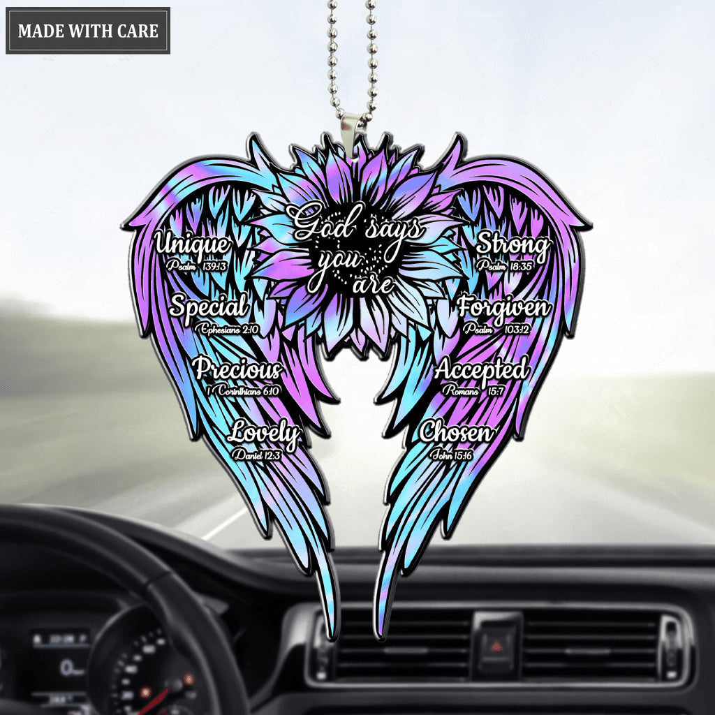 Hologram Flower Wings Memorial Ornament