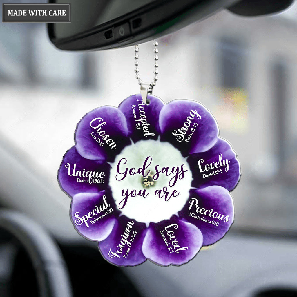 Little Purple Primrose Flower God Says You Are Ornament