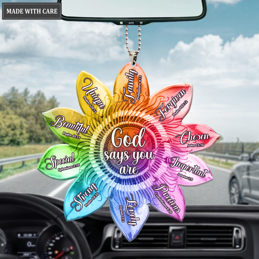 Rainbow Passion Flower God Says You Are Ornament