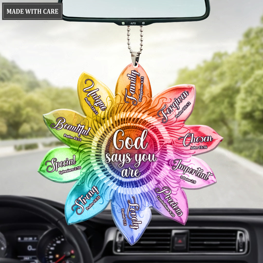 Rainbow Passion Flower God Says You Are Ornament