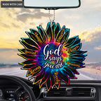 Tie Dye Colorful Flower God SAys You Are Ornament