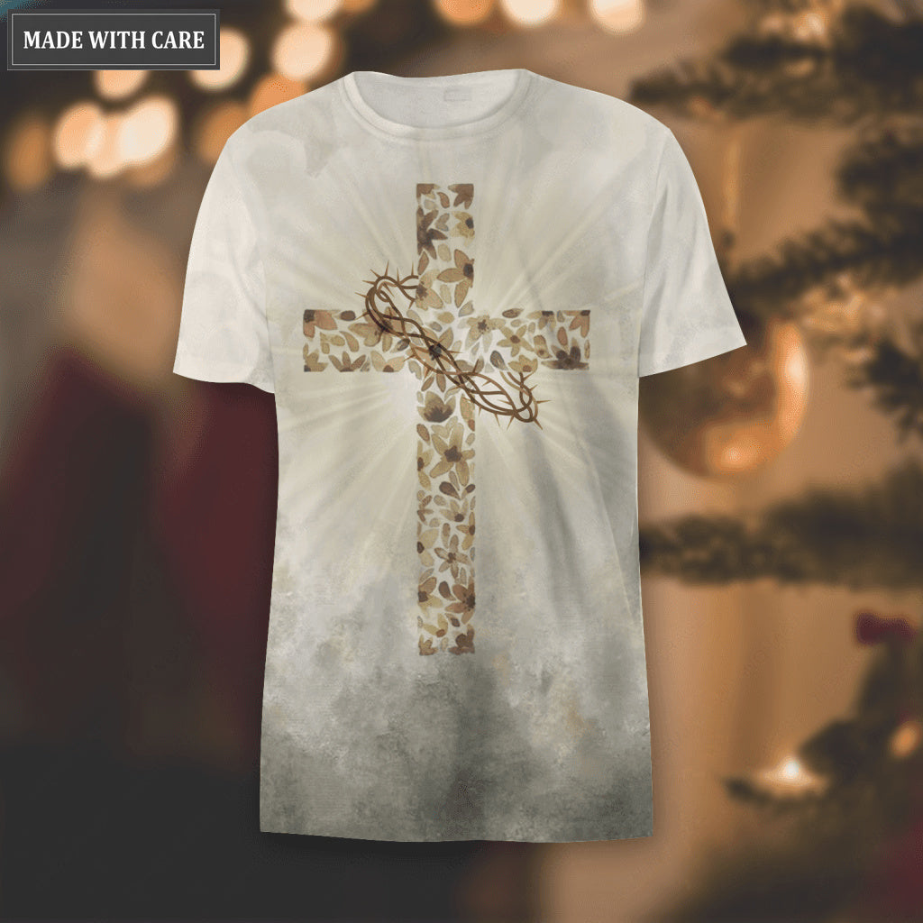 Flower Cross Crown Of Jesus Christ Faith Is Believing In Jesus Hoodie