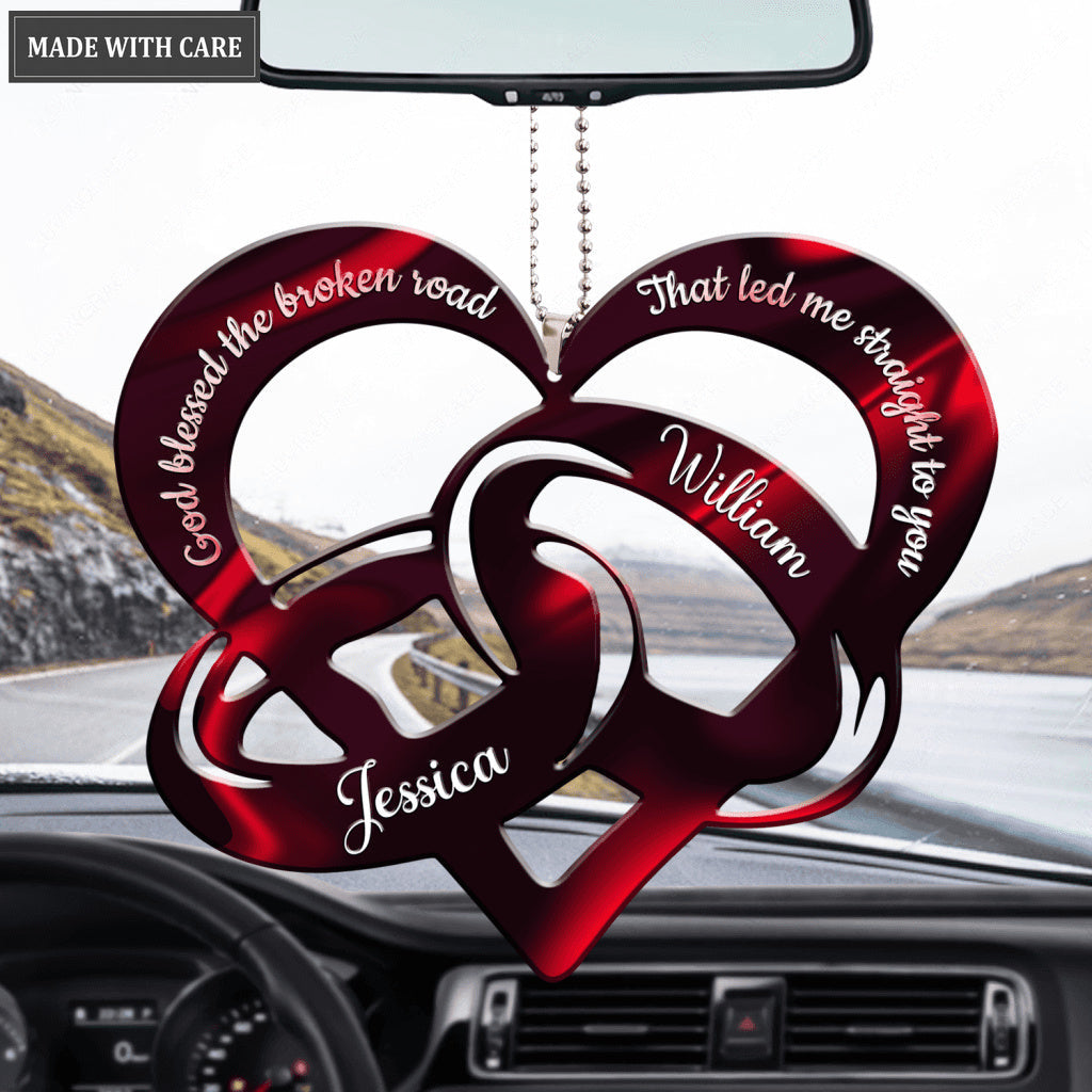 Couple Rings God Blessed Personalized Ornament