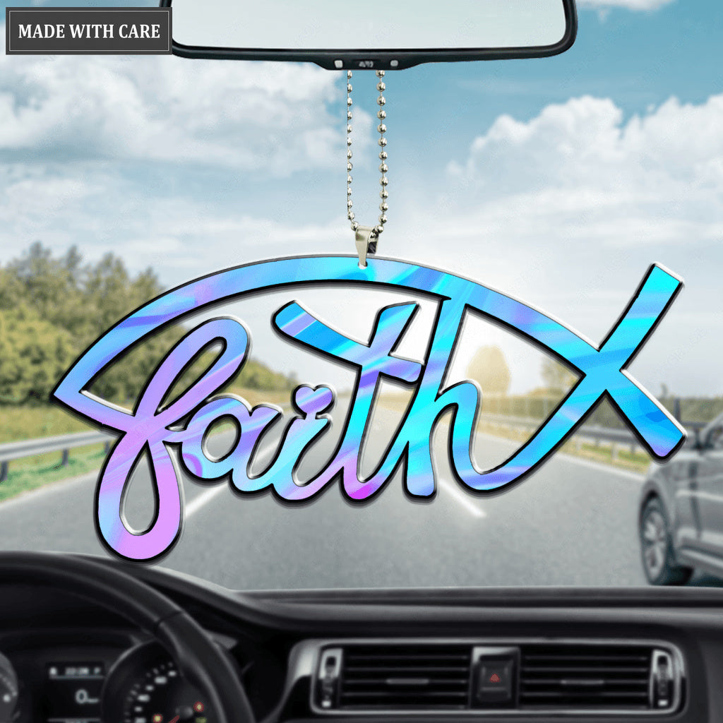Hologram Faith Ichthys Ornament