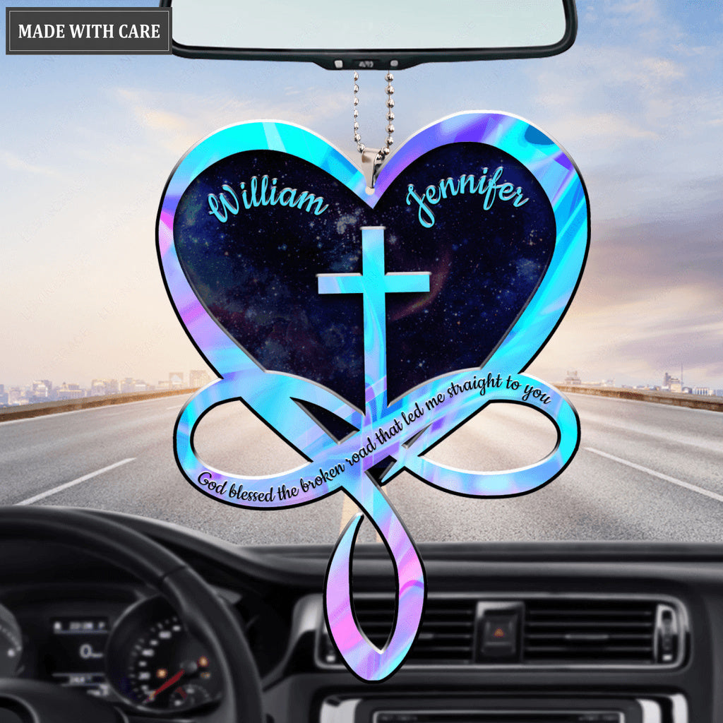 Infinity Heart God Blessed Personalized Ornament