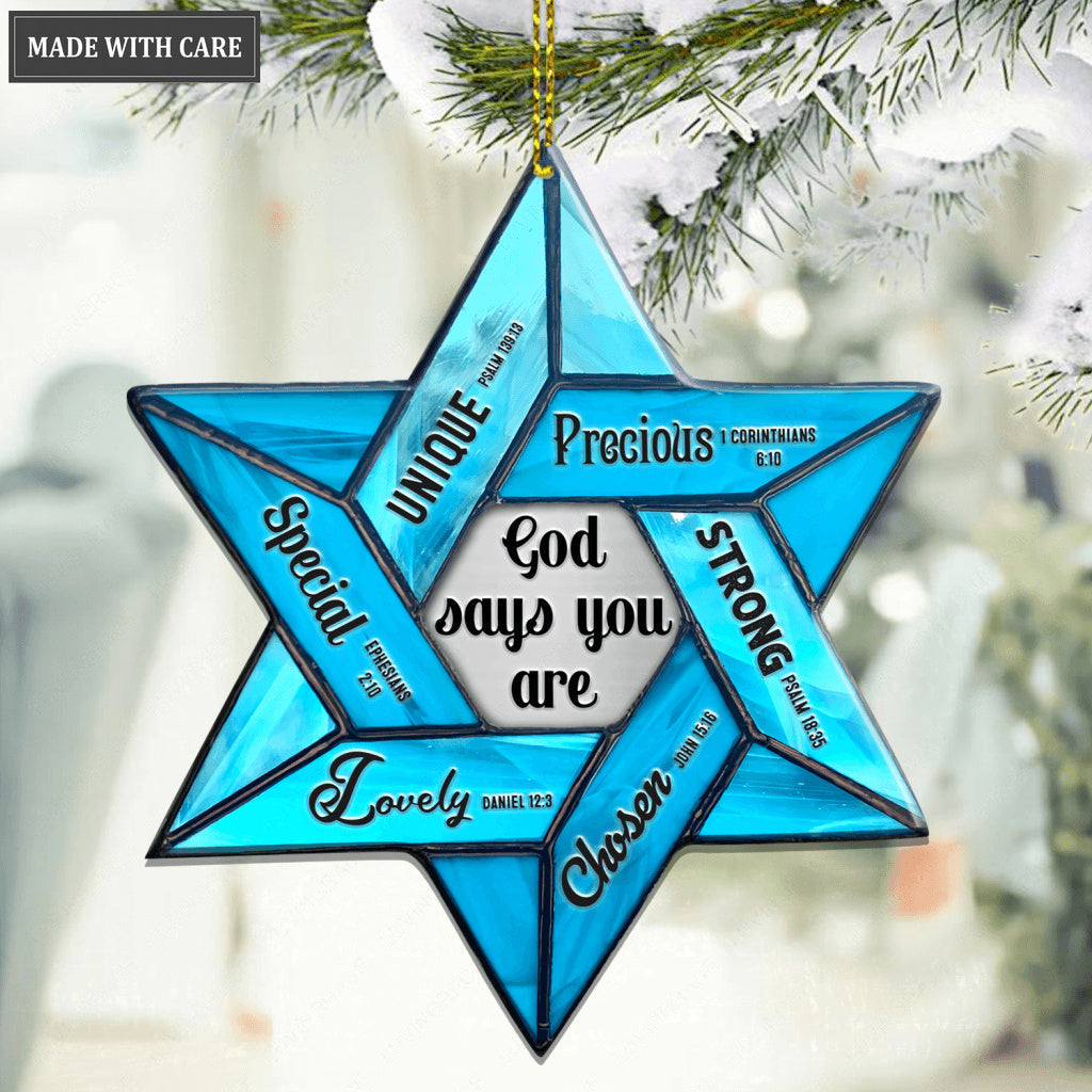 Star Of David God Says You Are Ornament
