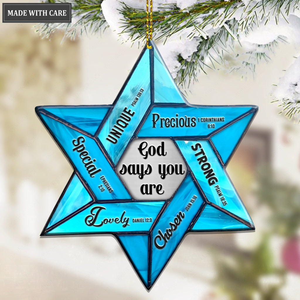 Star Of David God Says You Are Ornament