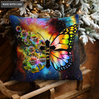 Rainbow Butterfly Cross God Says You Are Pillow