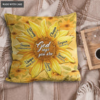 Sunflower God Says You Are Pillow