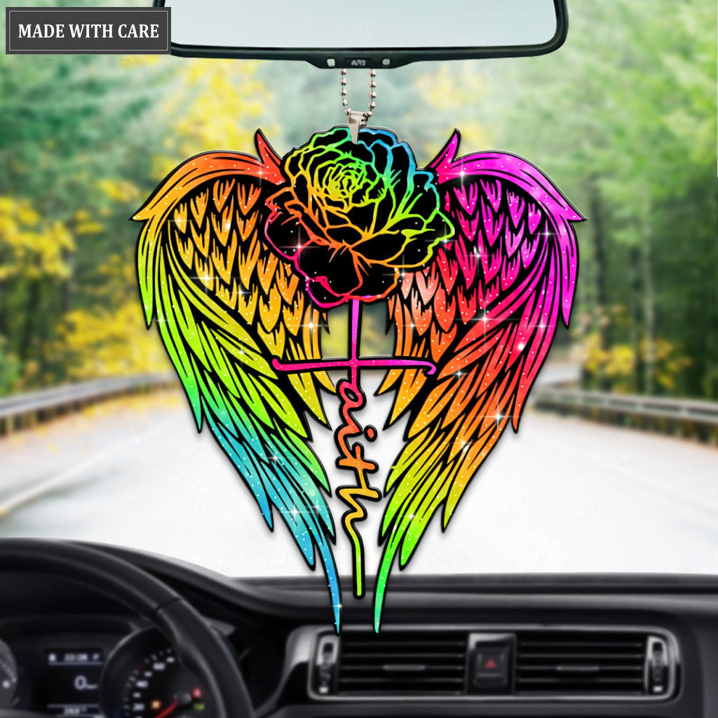 Angel Wings Rainbow Faith Ornament