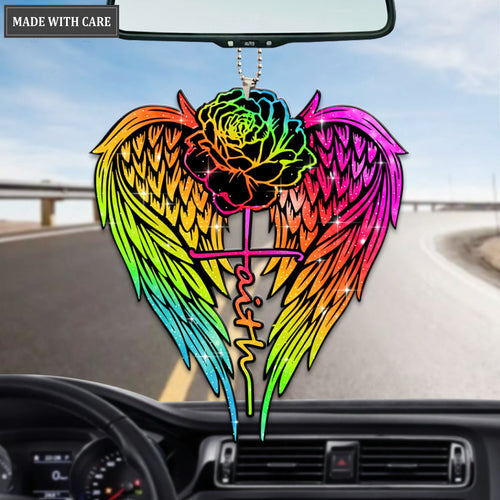Angel Wings Rainbow Faith Ornament