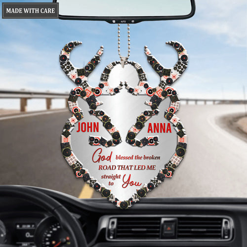 Archery Target God Blessed Deer Couple Personalized Ornament
