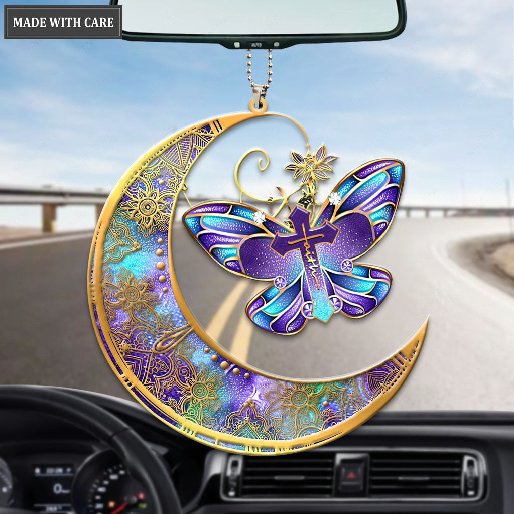 Faith Butterfly With Moon Ornament