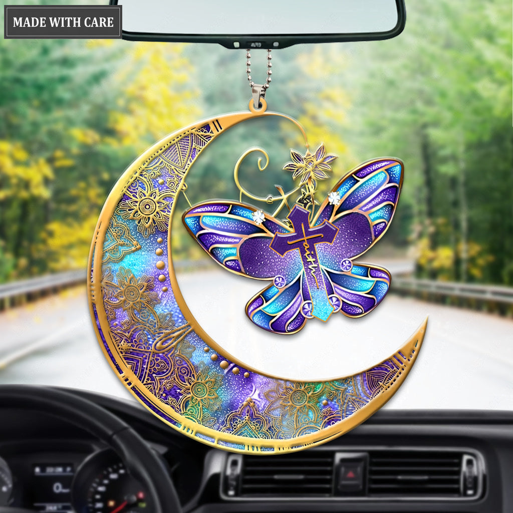 Faith Butterfly With Moon Ornament