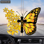 Lily Butterfly Cross God Says You Are Ornament