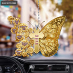 Golden Butterfly Cross God Says You Are Ornament