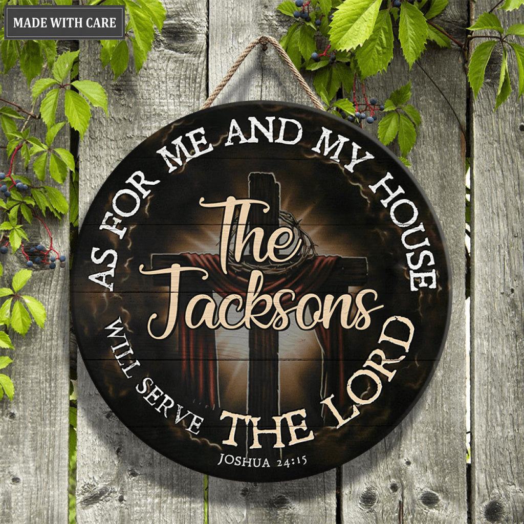 Personalized As For Me And My House Circle Sign