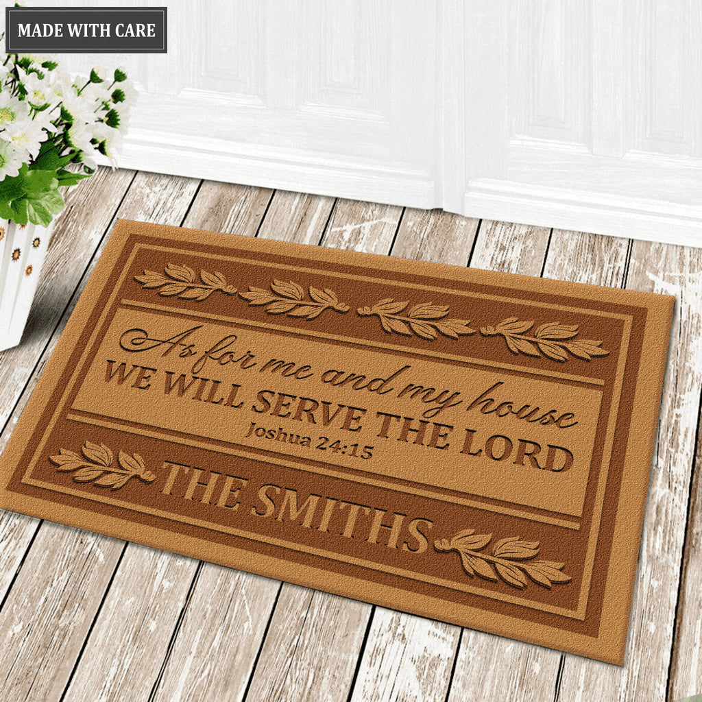 Personalized Serve The Lord Doormat