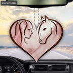 A Girl Who Love Horse Heart Ornament