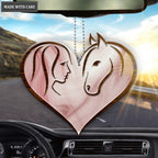 A Girl Who Love Horse Heart Ornament