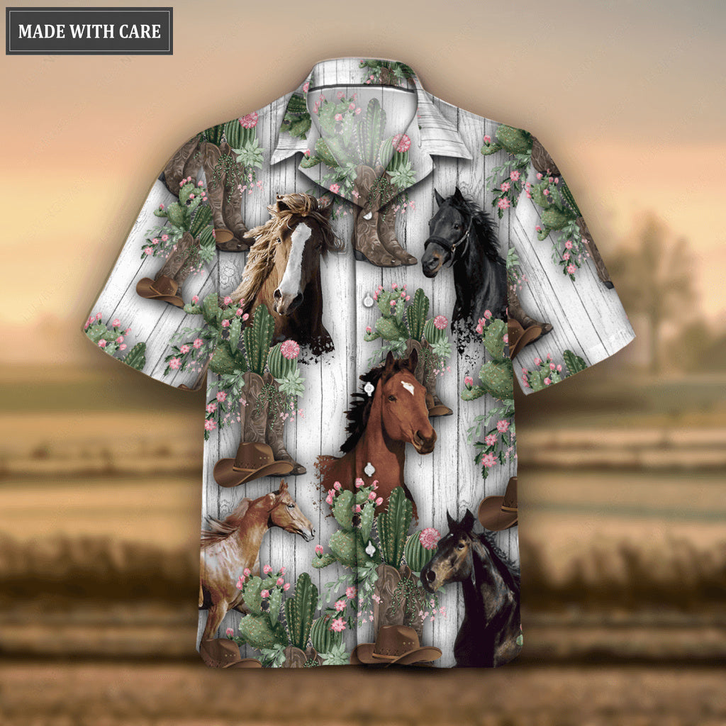 Horse Girl Cactus Hawaiian Shirt